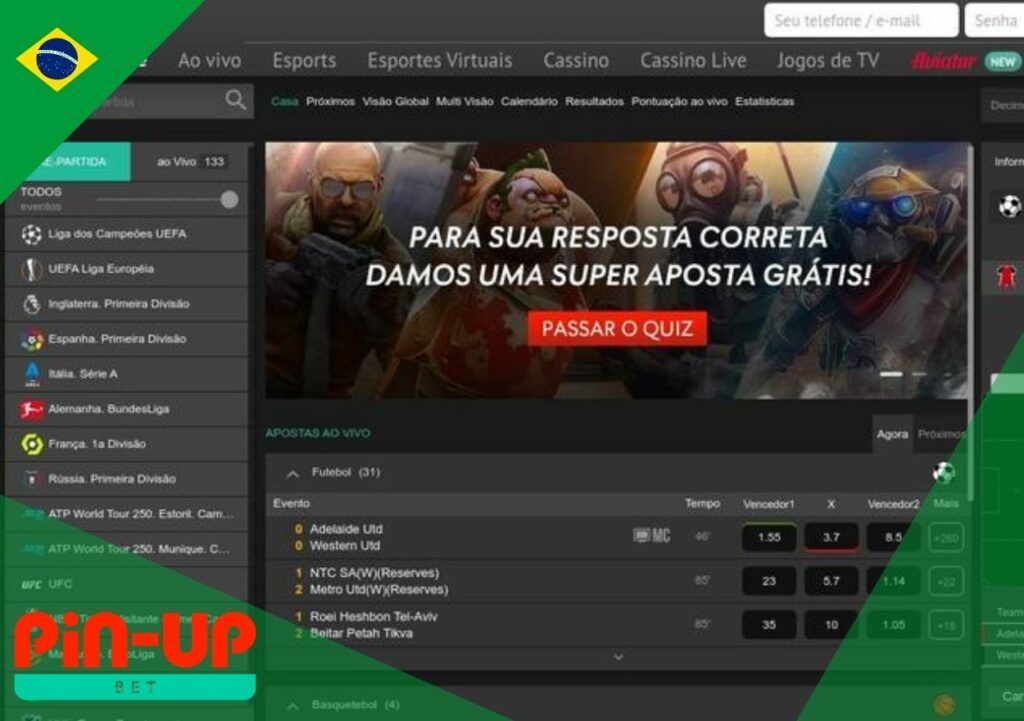 Pin Up Brasil site de apostas esportivas revisão