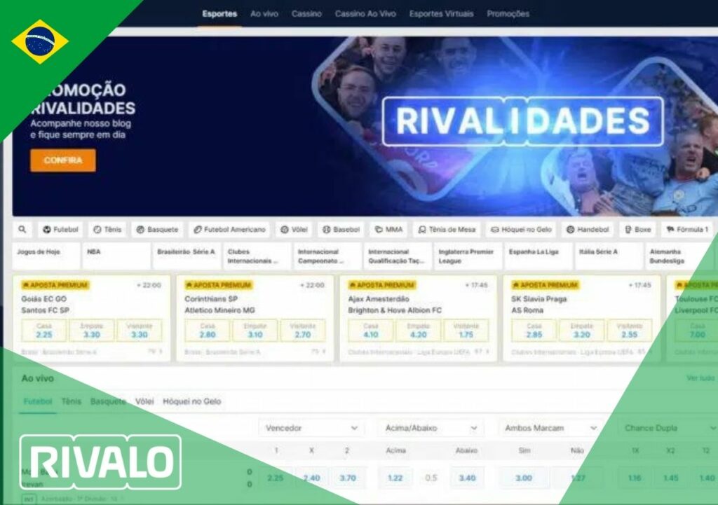 análise do site de apostas esportivas Rivalo Brasil