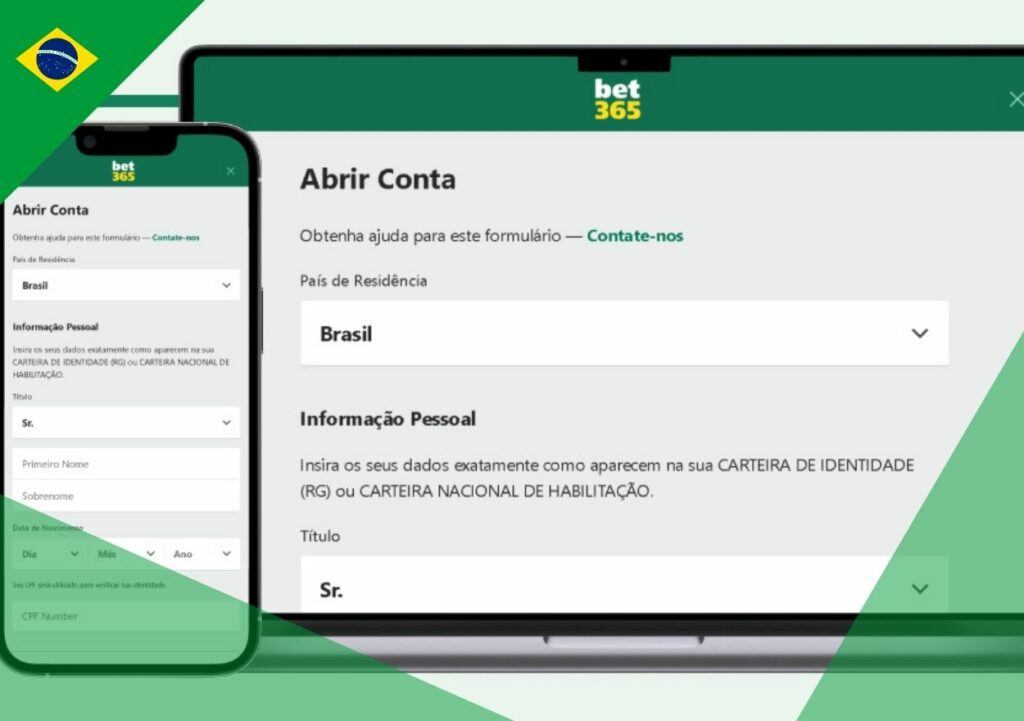 Como abrir uma conta no Bet365 Brasil instrução