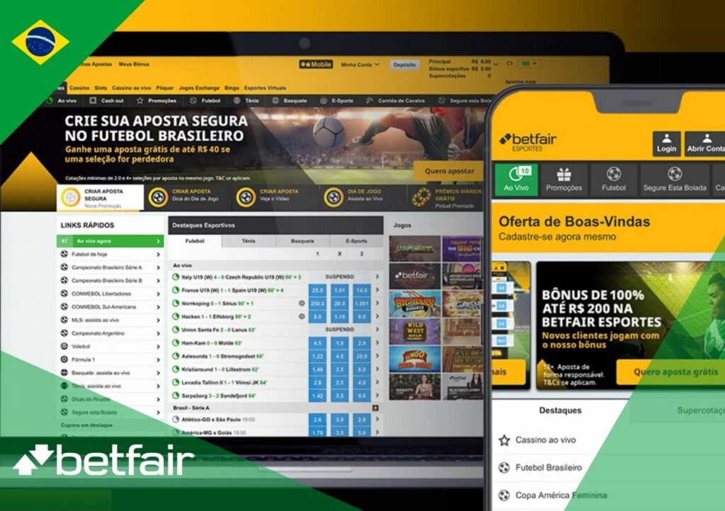 Em quais eventos esportivos da Betfair Brasil